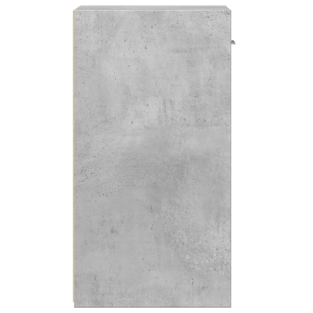 Concrete Grey Engineered Wood Bedside Cabinets Set, 35x34x65 cm