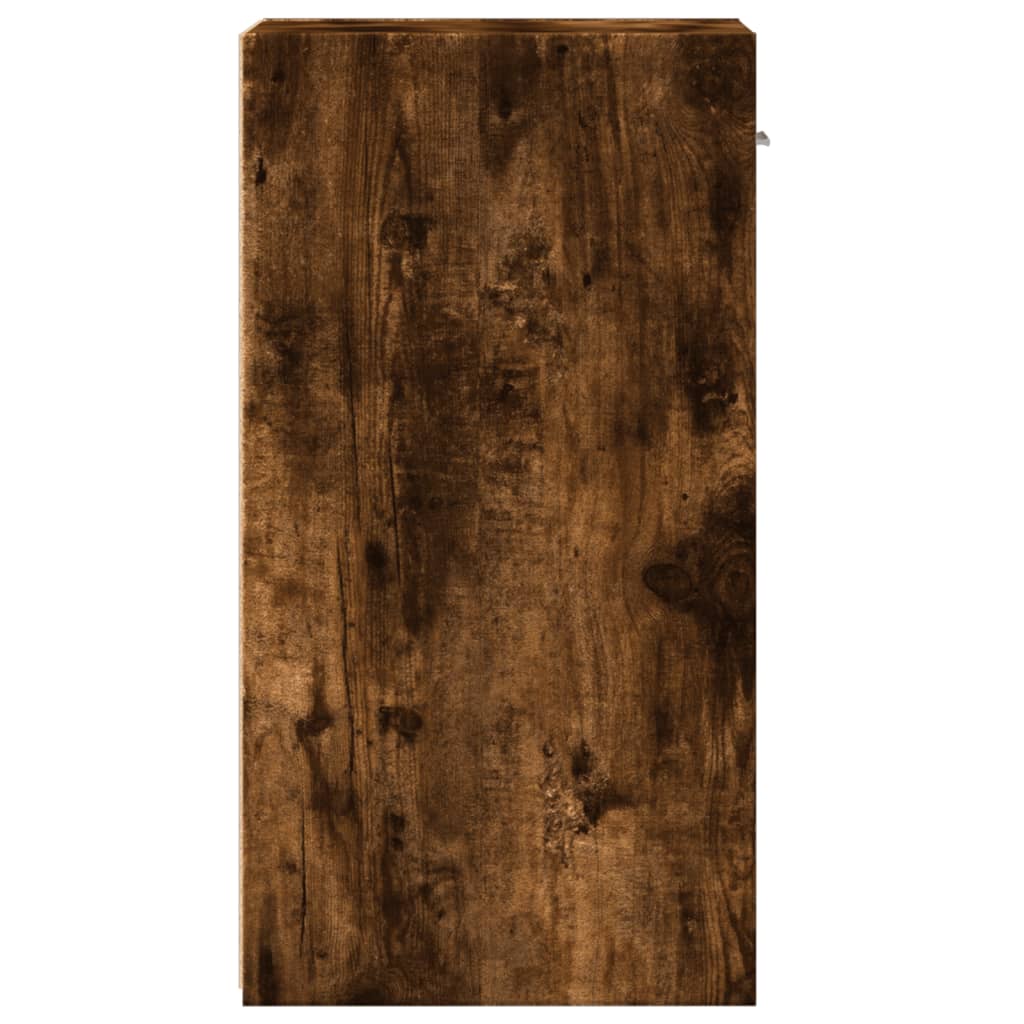 Smoked Oak Bedside Cabinet, 35x34x65 cm, Engineered Wood
