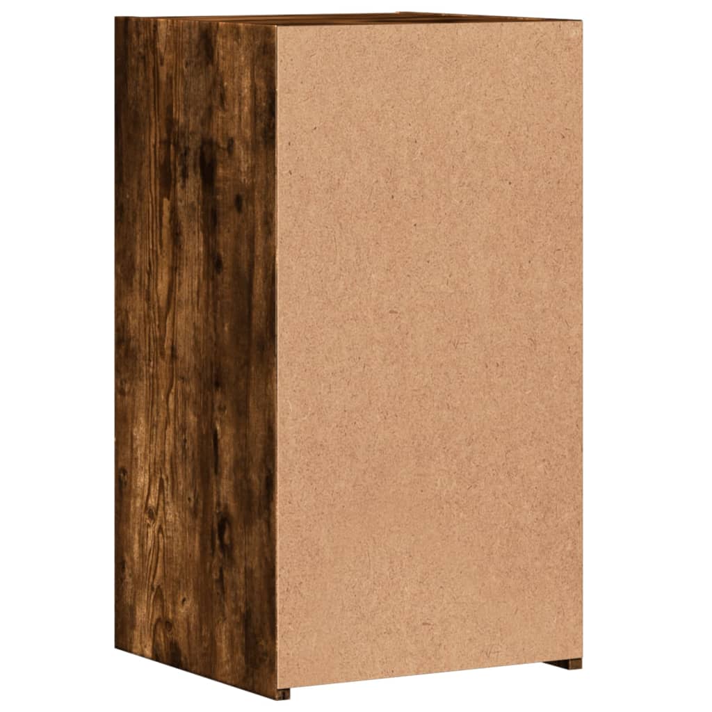 Smoked Oak Bedside Cabinet, 35x34x65 cm, Engineered Wood