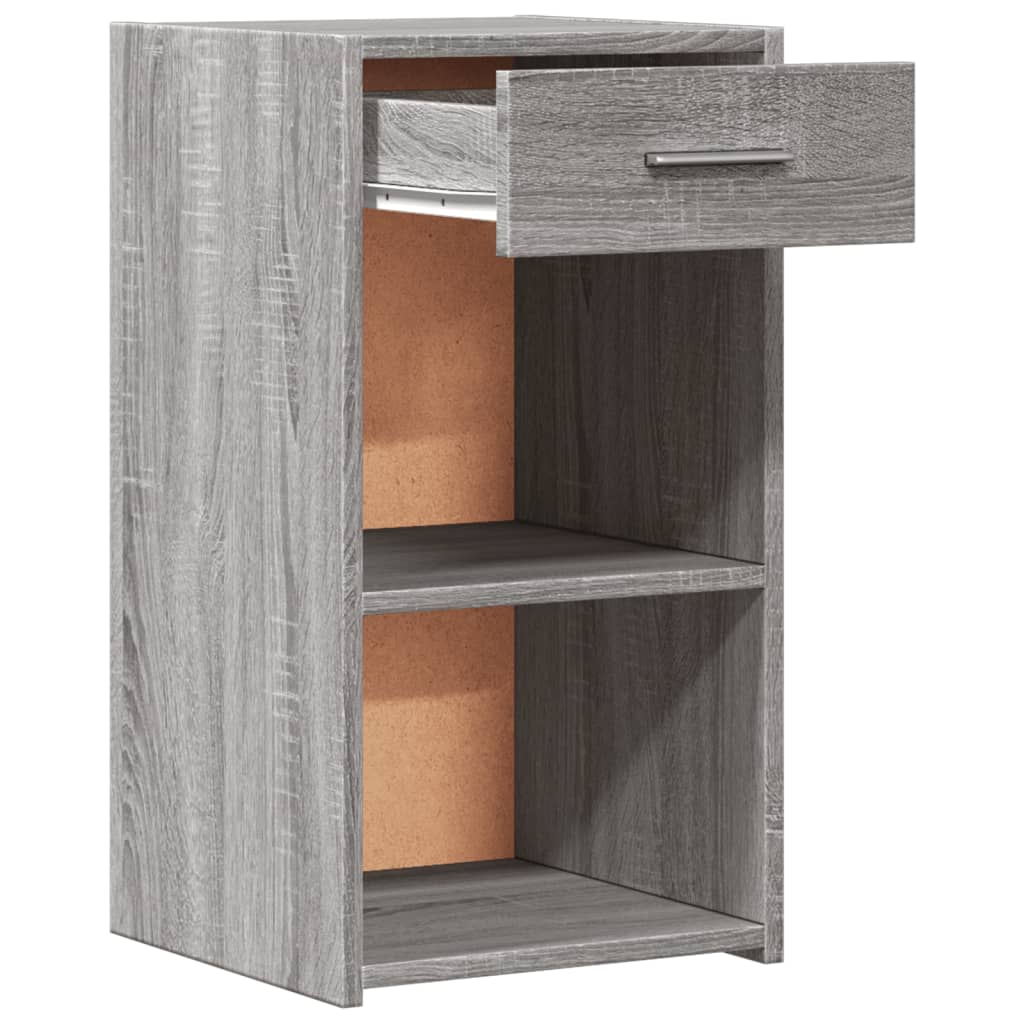 Grey Sonoma Bedside Cabinet 35x34x65 cm - Engineered Wood