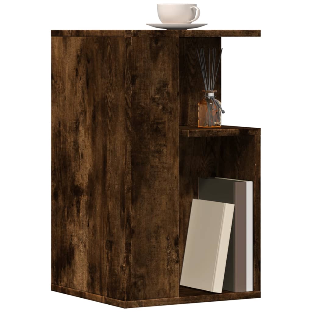 Side Table Smoked Oak 35x35x60 cm Engineered Wood