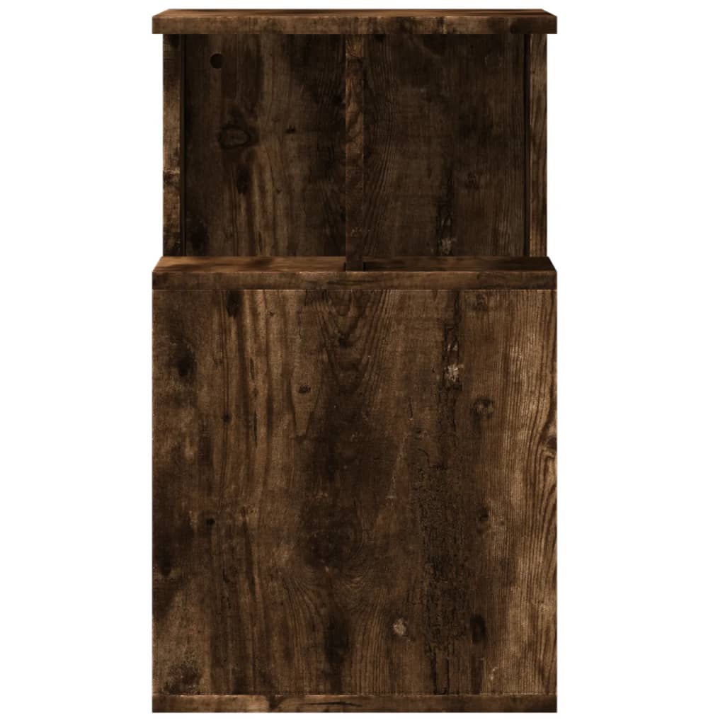 Side Table Smoked Oak 35x35x60 cm Engineered Wood