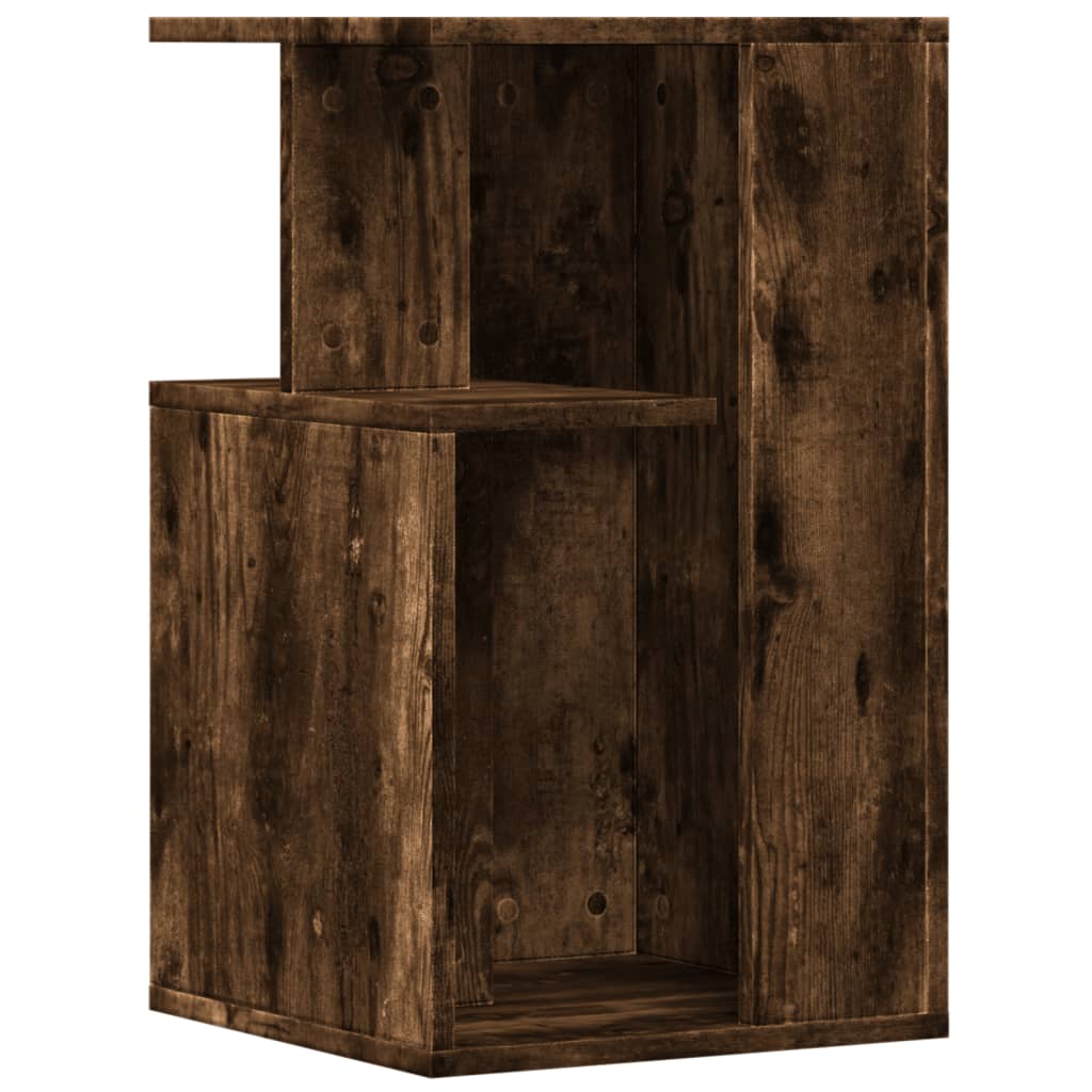 Side Table Smoked Oak 35x35x60 cm Engineered Wood