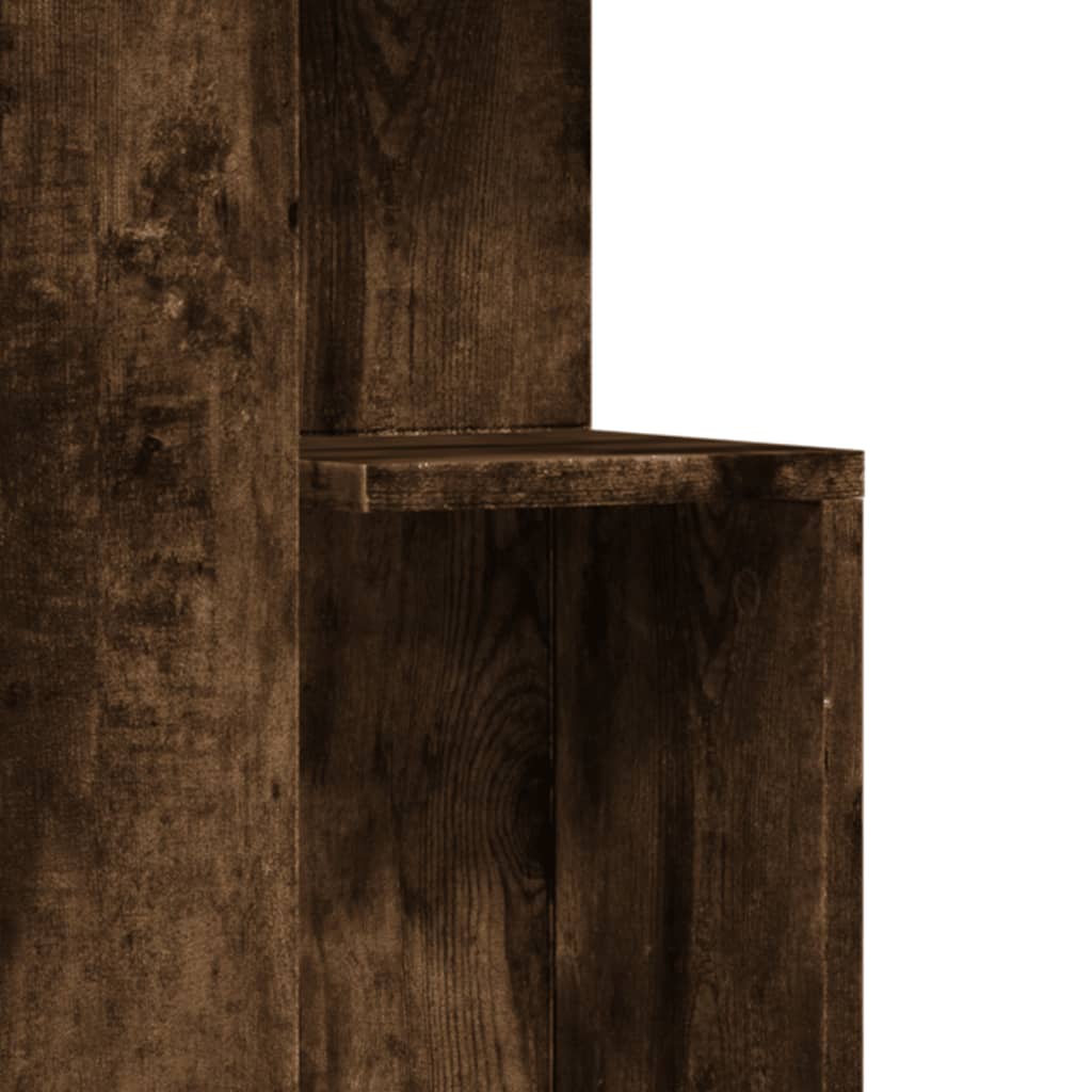 Side Table Smoked Oak 35x35x60 cm Engineered Wood