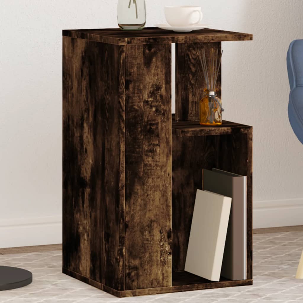 Side Table Smoked Oak 35x35x60 cm Engineered Wood