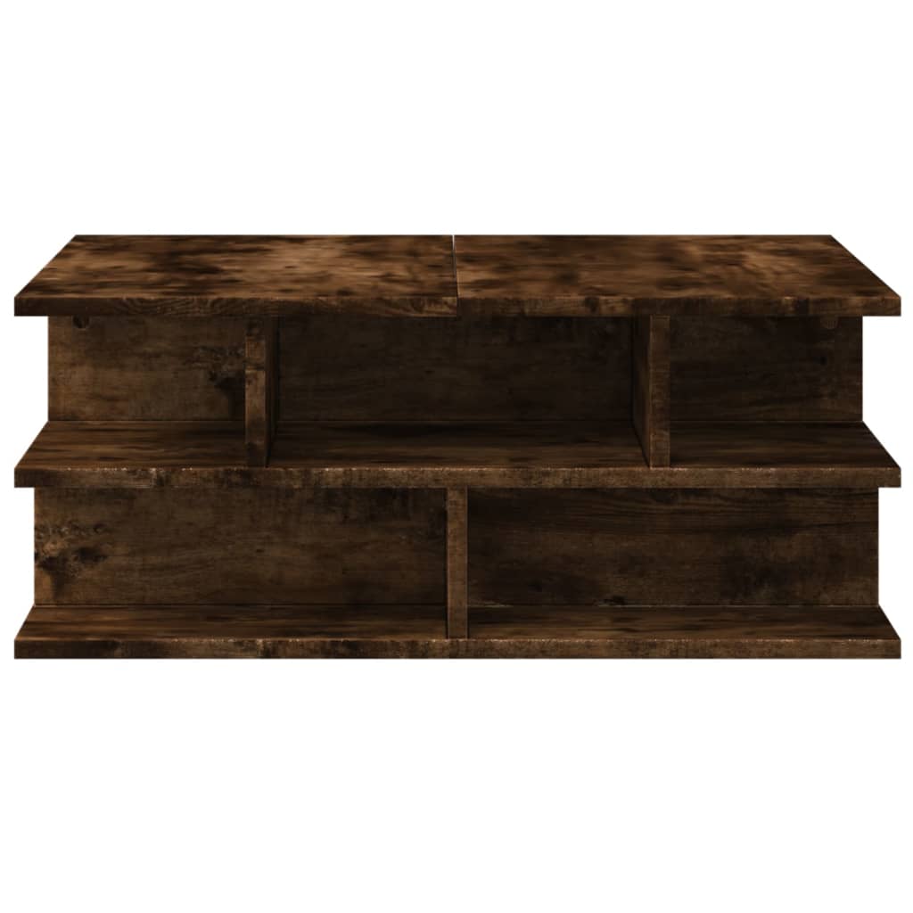 Coffee Table Smoked Oak 70x70x29 cm Engineered Wood