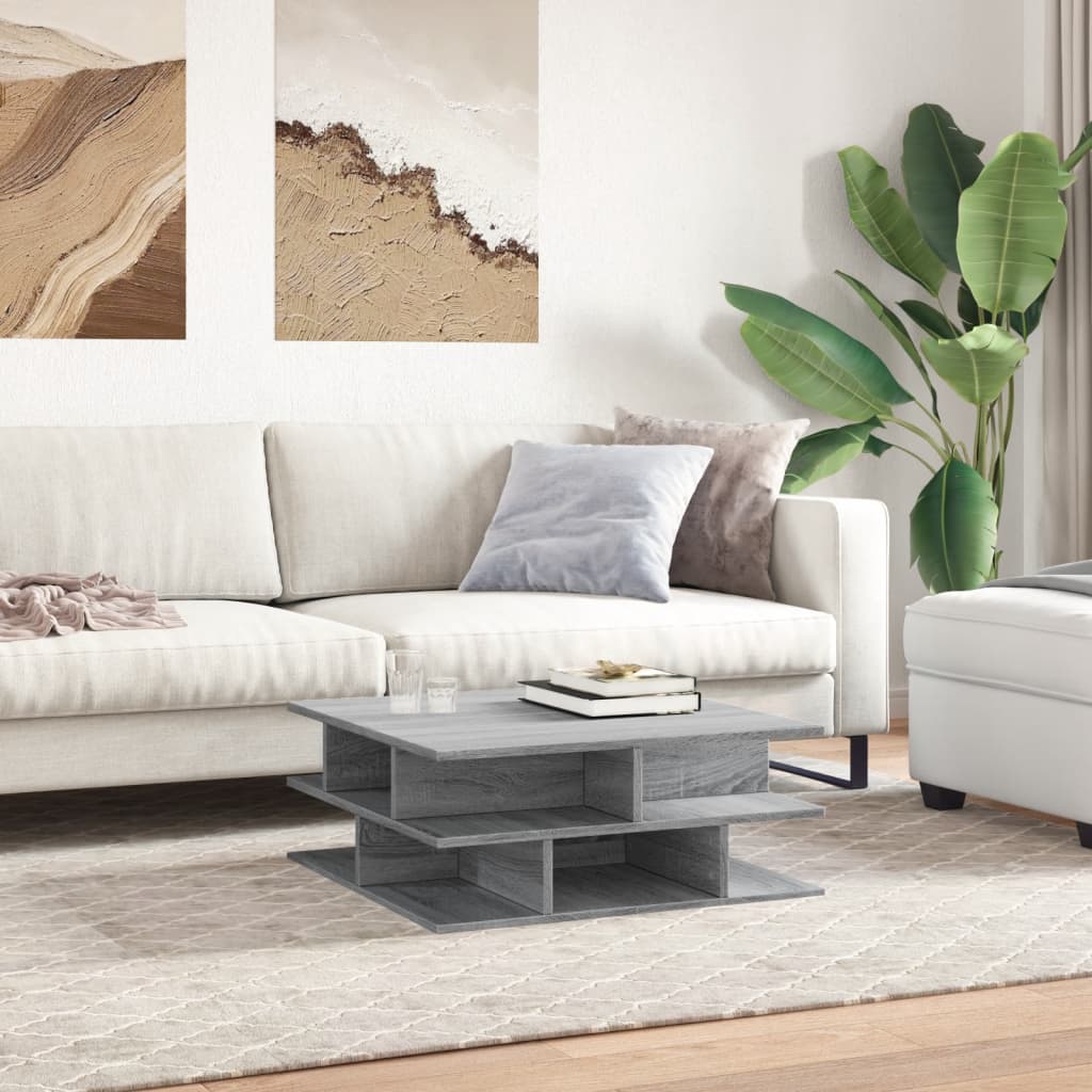 Coffee Table Grey Sonoma 70x70x29 cm Engineered Wood