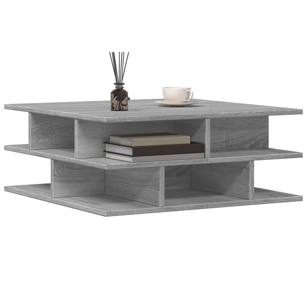 Coffee Table Grey Sonoma 70x70x29 cm Engineered Wood