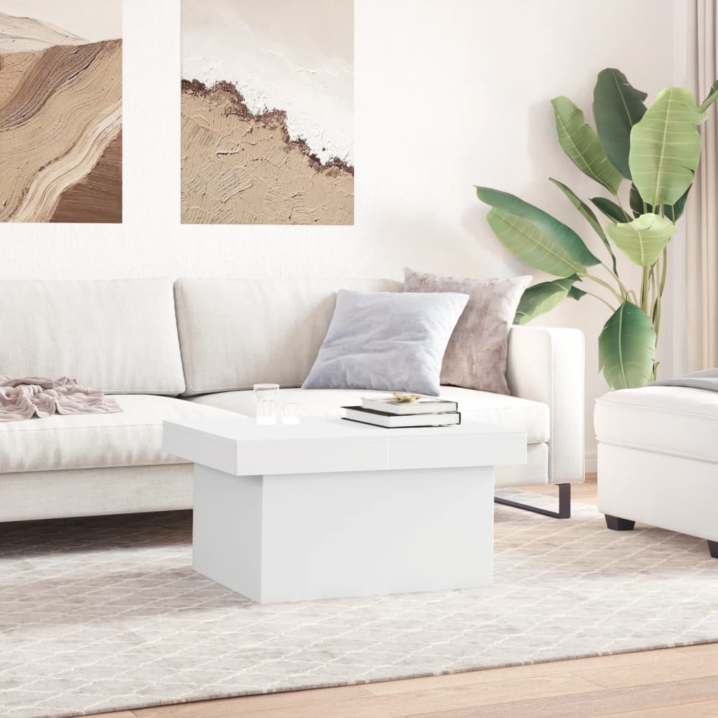 Coffee Table White 80x55x40 cm Engineered Wood
