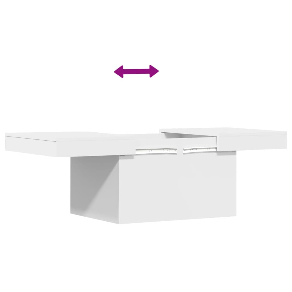 Coffee Table White 80x55x40 cm Engineered Wood