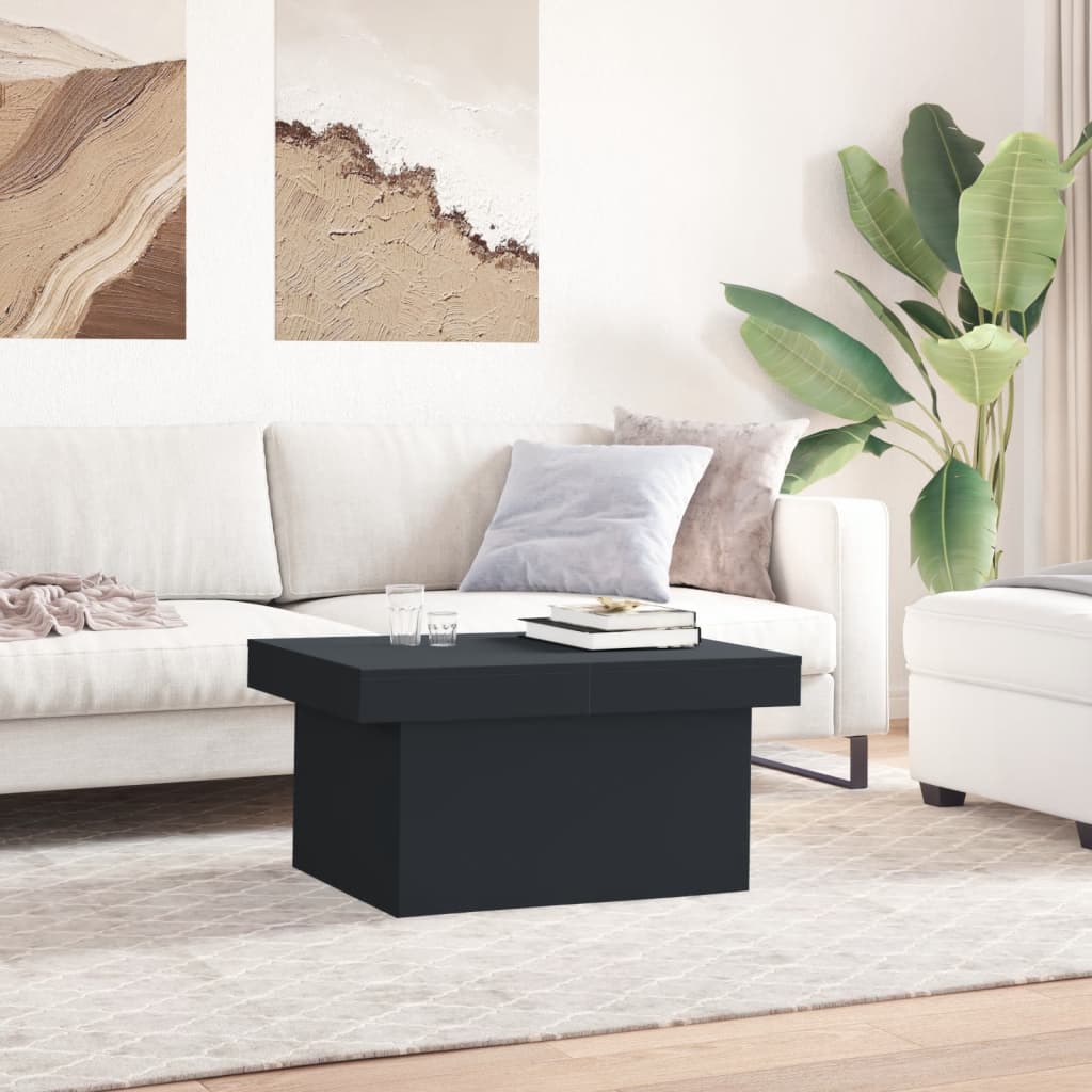 Coffee Table Black 80x55x40 cm Engineered Wood