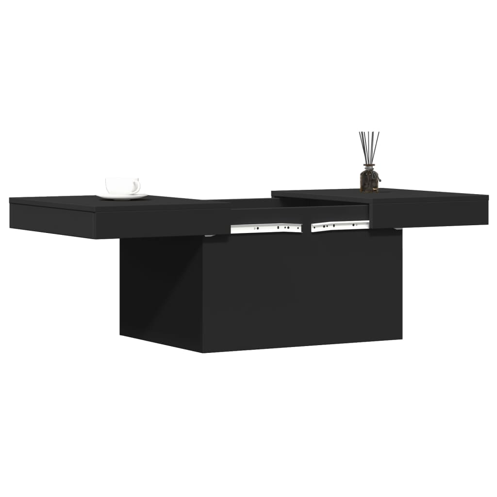 Coffee Table Black 80x55x40 cm Engineered Wood