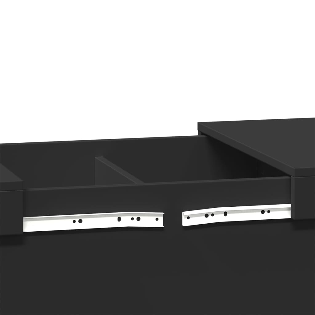 Coffee Table Black 80x55x40 cm Engineered Wood