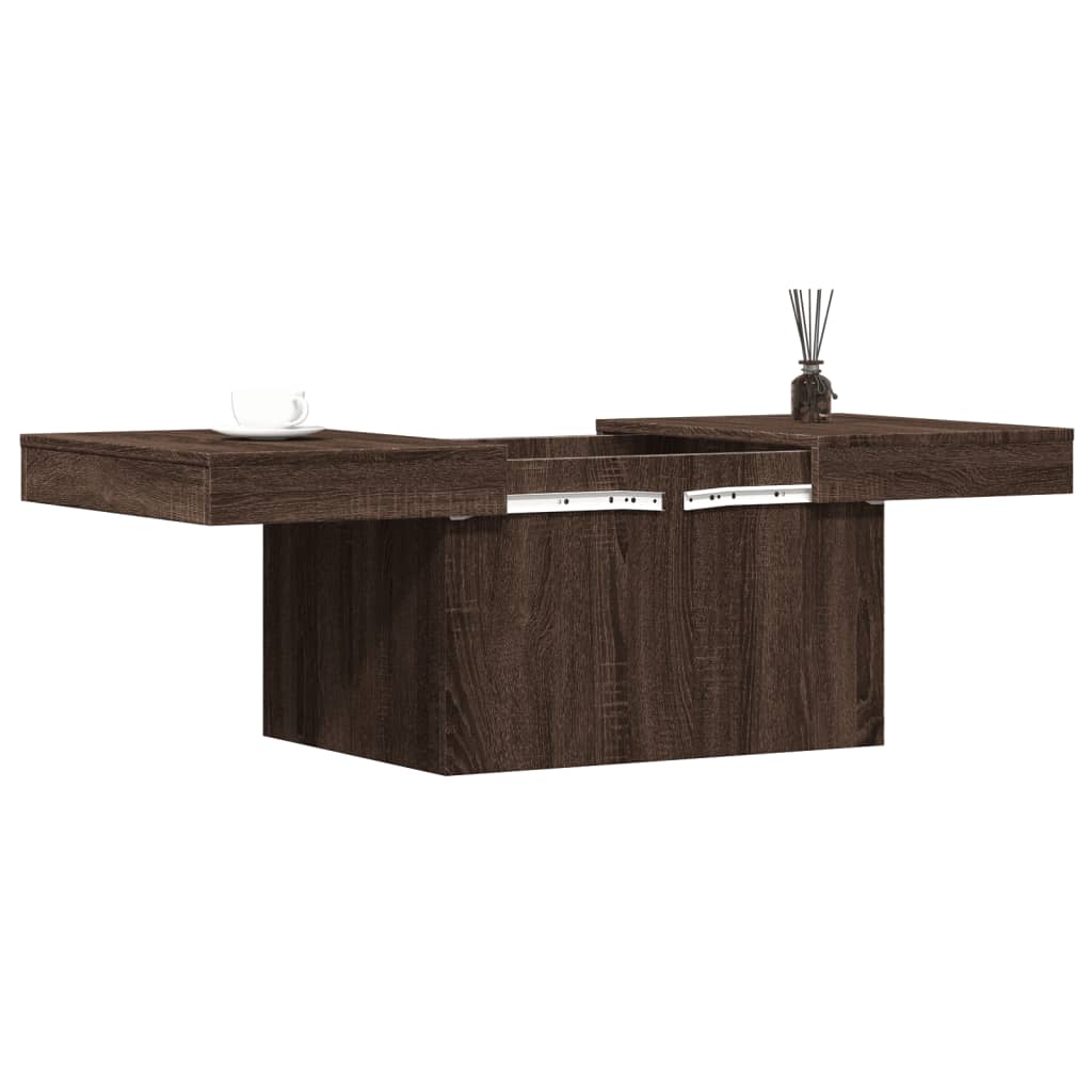 Coffee Table Brown Oak 100x55x40 cm Engineered Wood
