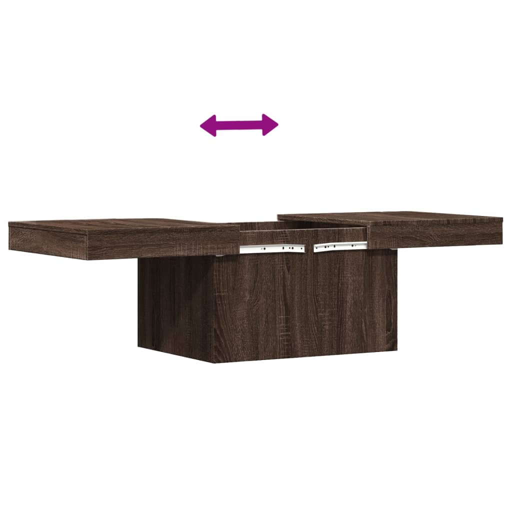 Coffee Table Brown Oak 100x55x40 cm Engineered Wood