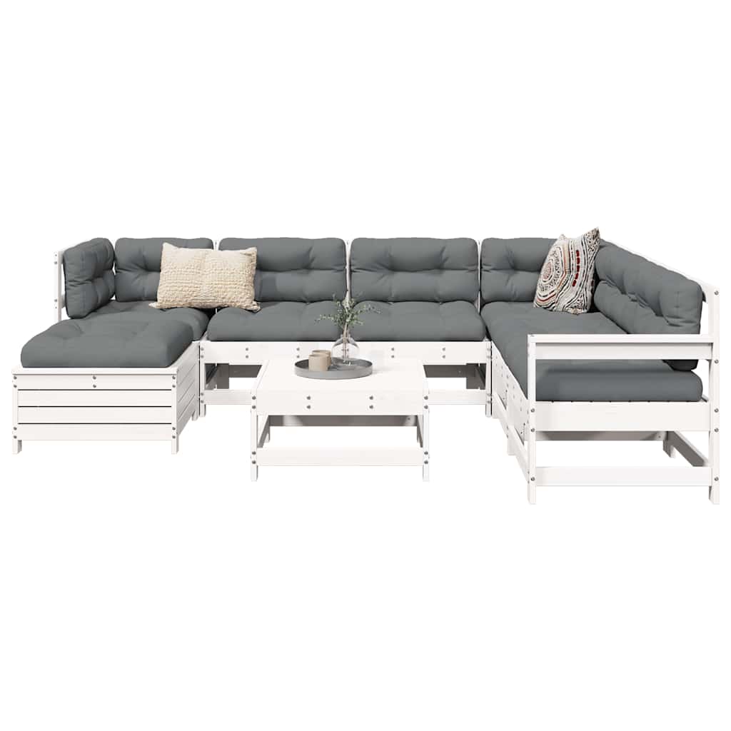 8 Piece Garden Sofa Set Solid Wood Douglas Fir