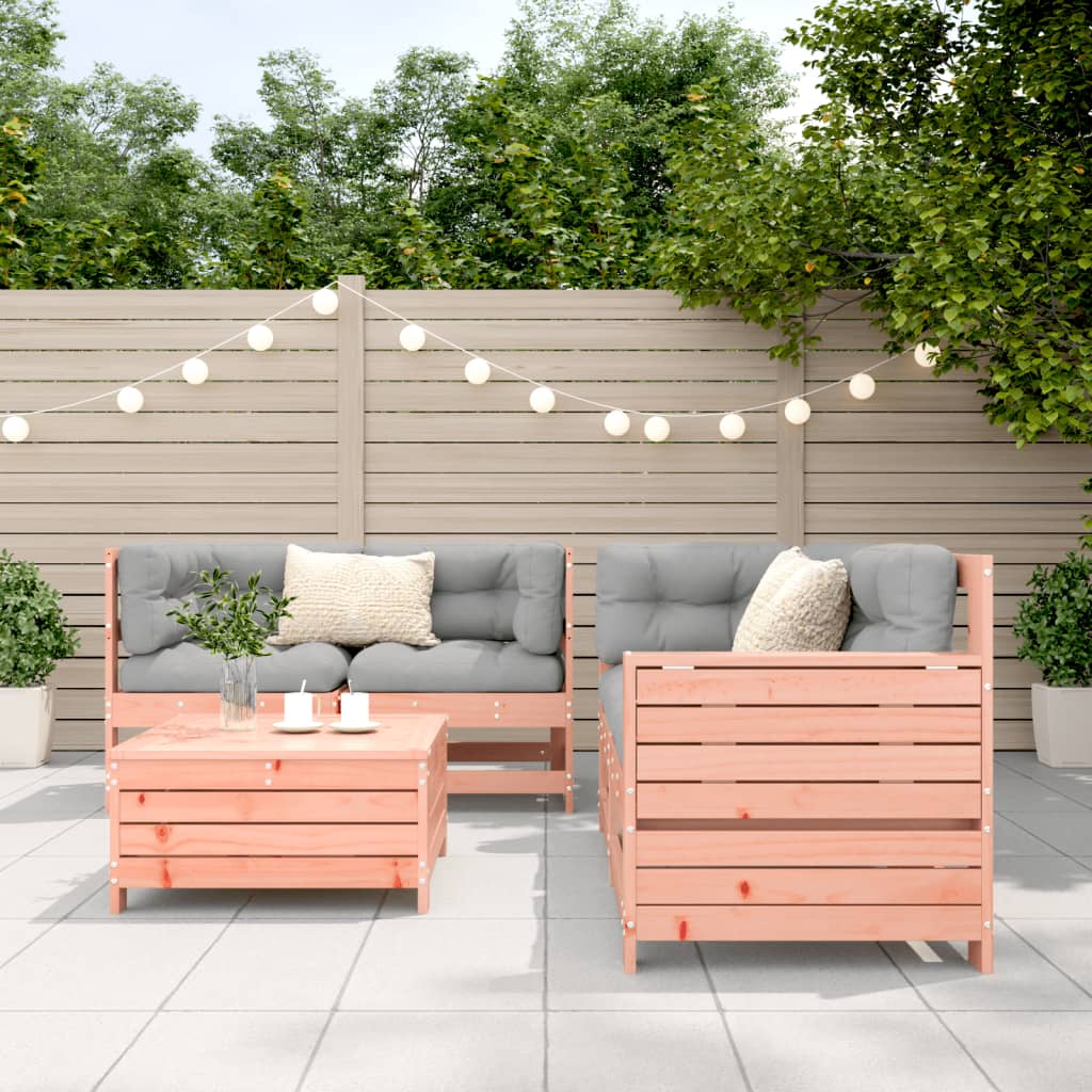 5 Piece Garden Sofa Set Solid Wood Douglas Fir