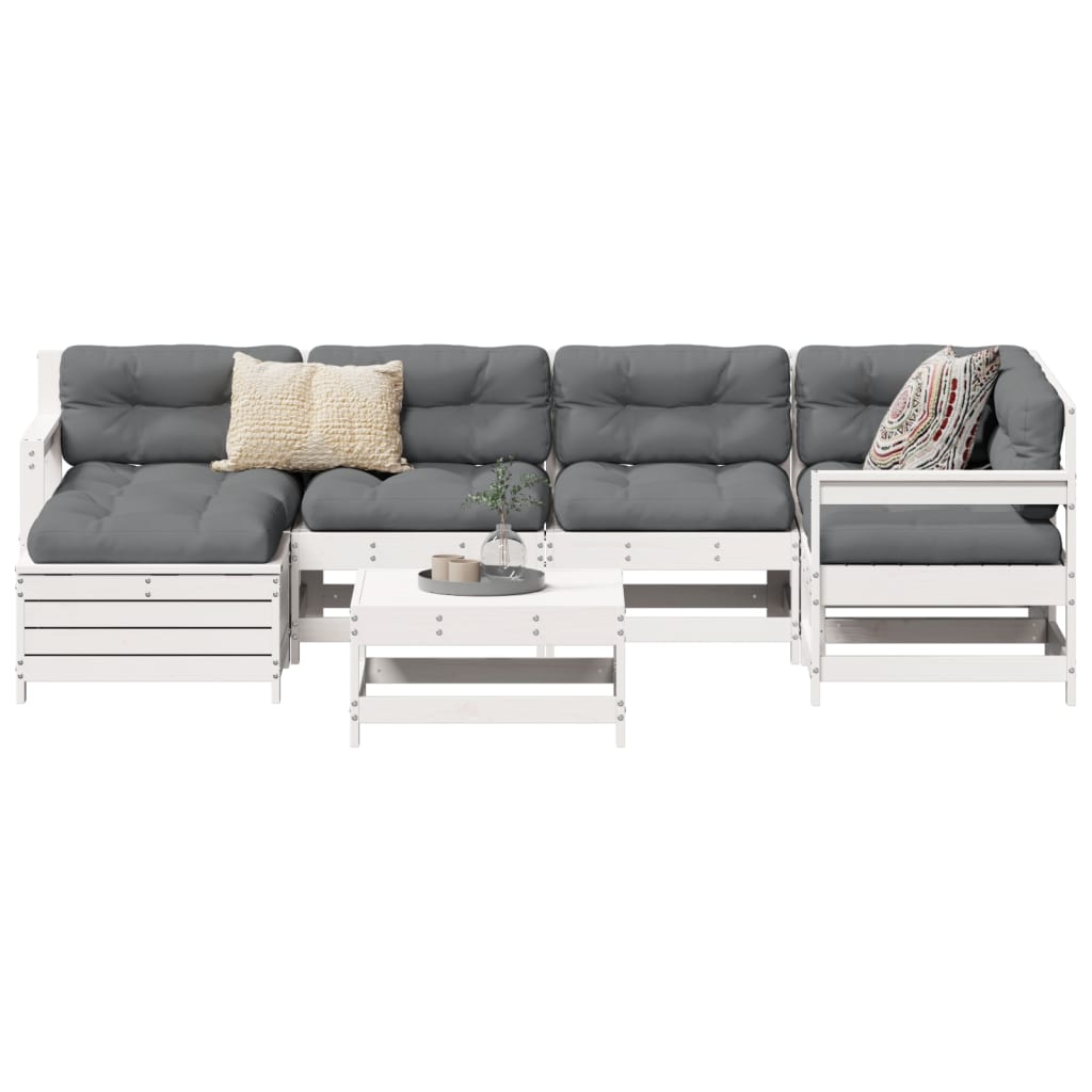 7 Piece Garden Sofa Set Solid Wood Pine