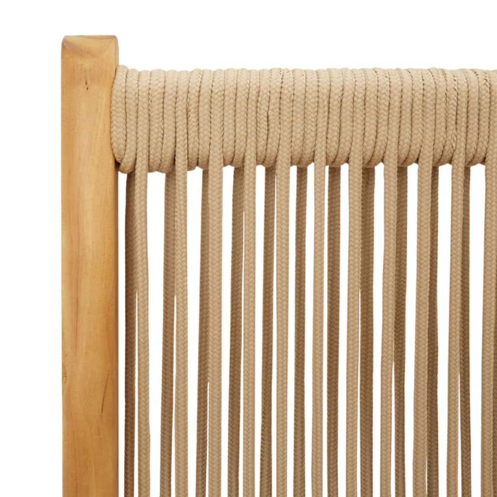 Beige Solid Wood Acacia Reclining Garden Chairs, Set of 8
