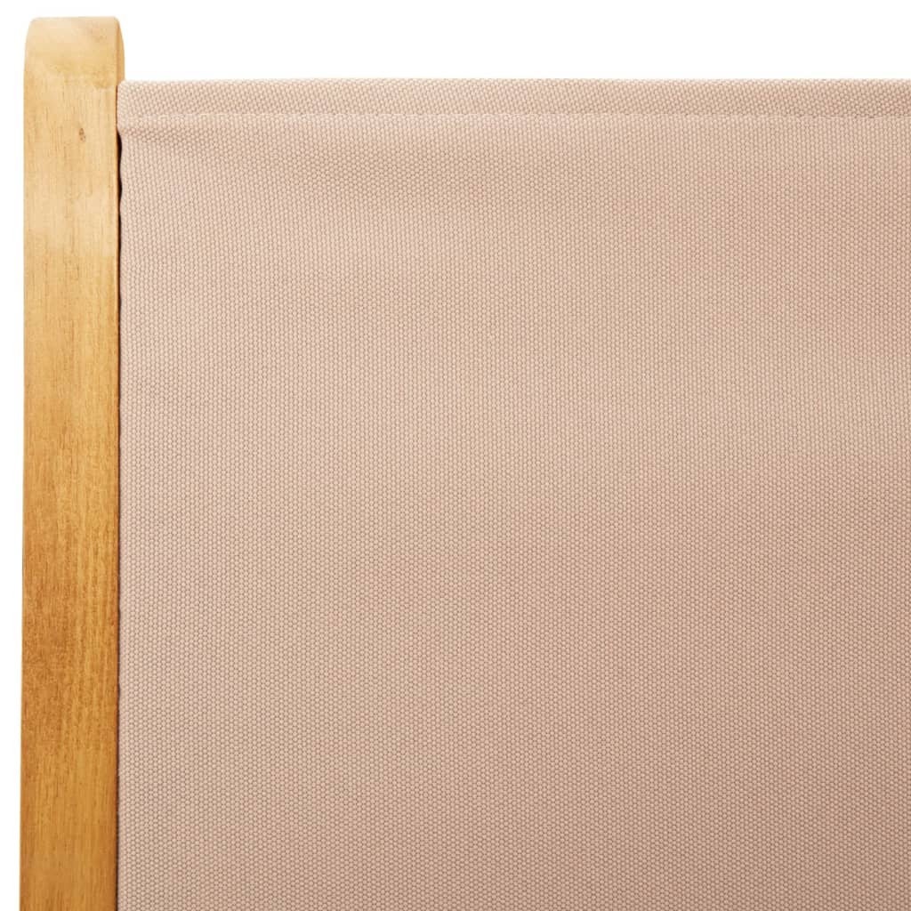 Taupe Fabric & Solid Wood Reclining Garden Chairs - Set of 4