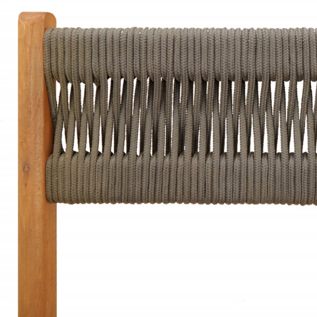 6-Piece Grey Acacia Wood Folding Garden Chairs Set