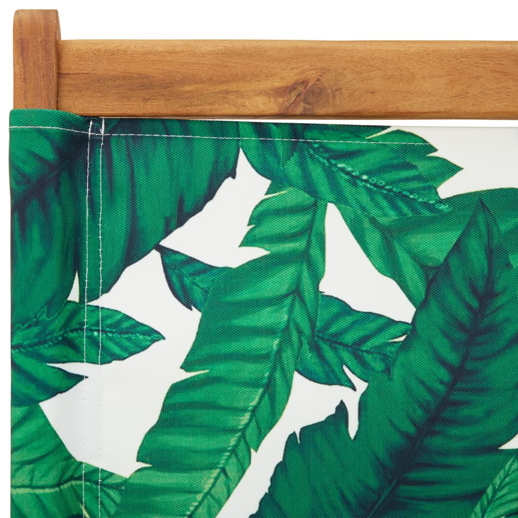 4 Green Fabric & Solid Wood Folding Garden Chairs
