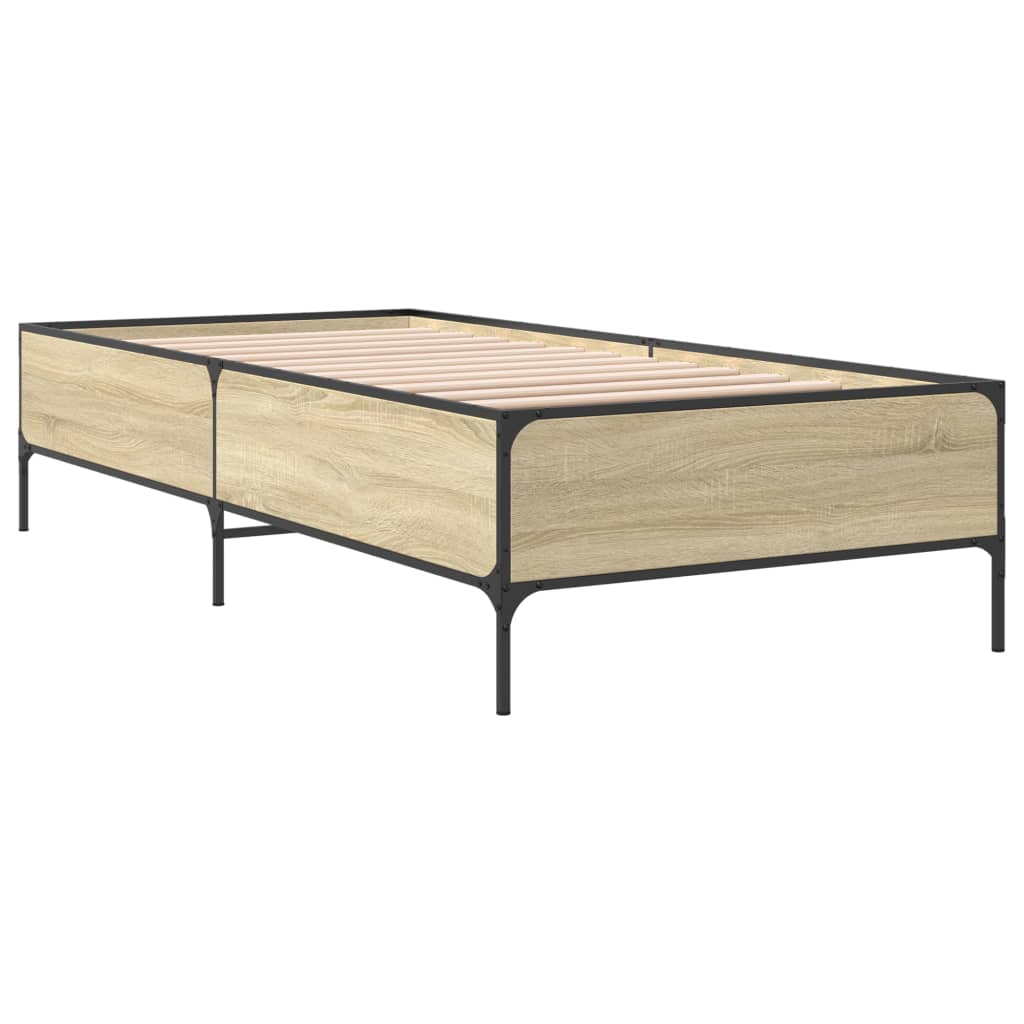 Sonoma Oak Single Bed Frame 90x190 cm - No Mattress Included