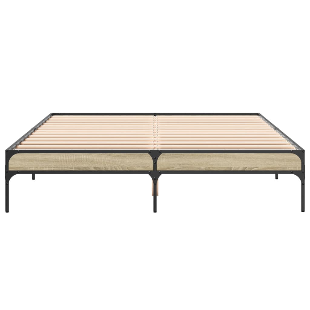 Sonoma Oak King Size Bed Frame 150x200 cm - Sturdy & Stylish