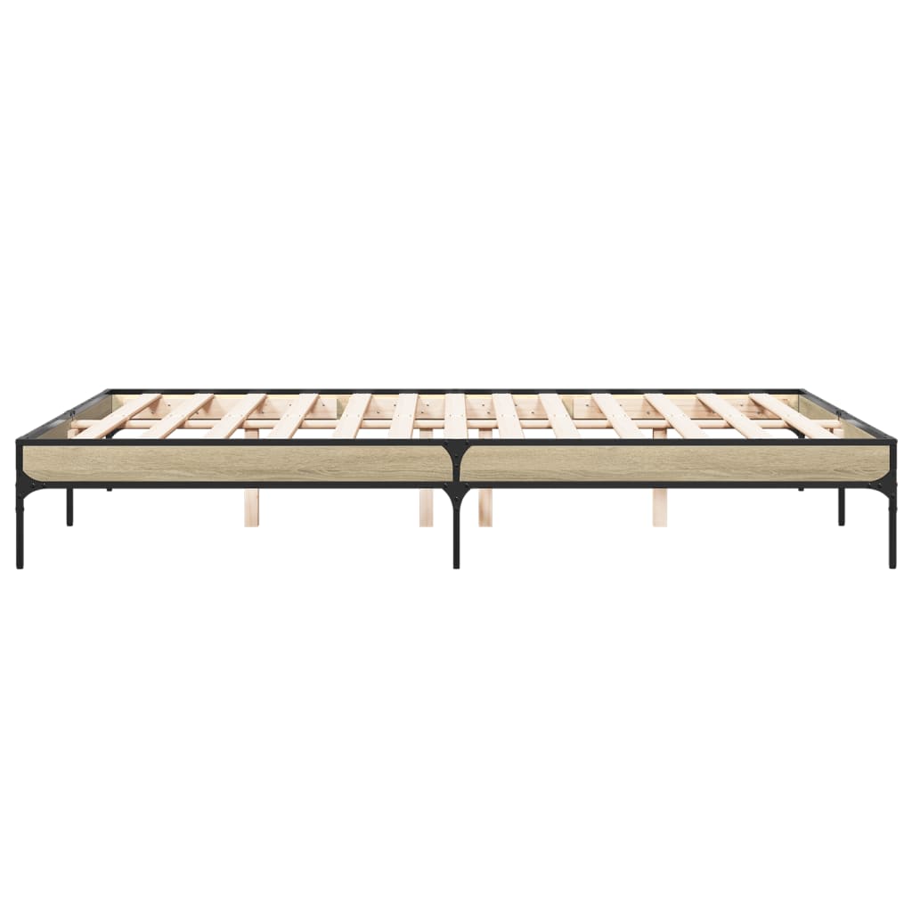 Sonoma Oak King Size Bed Frame 150x200 cm - Sturdy & Stylish