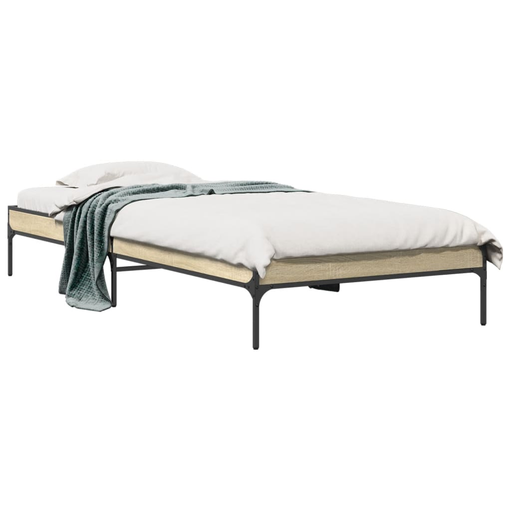 Sonoma Oak Bed Frame 90x200 cm - Sturdy & Stylish Design