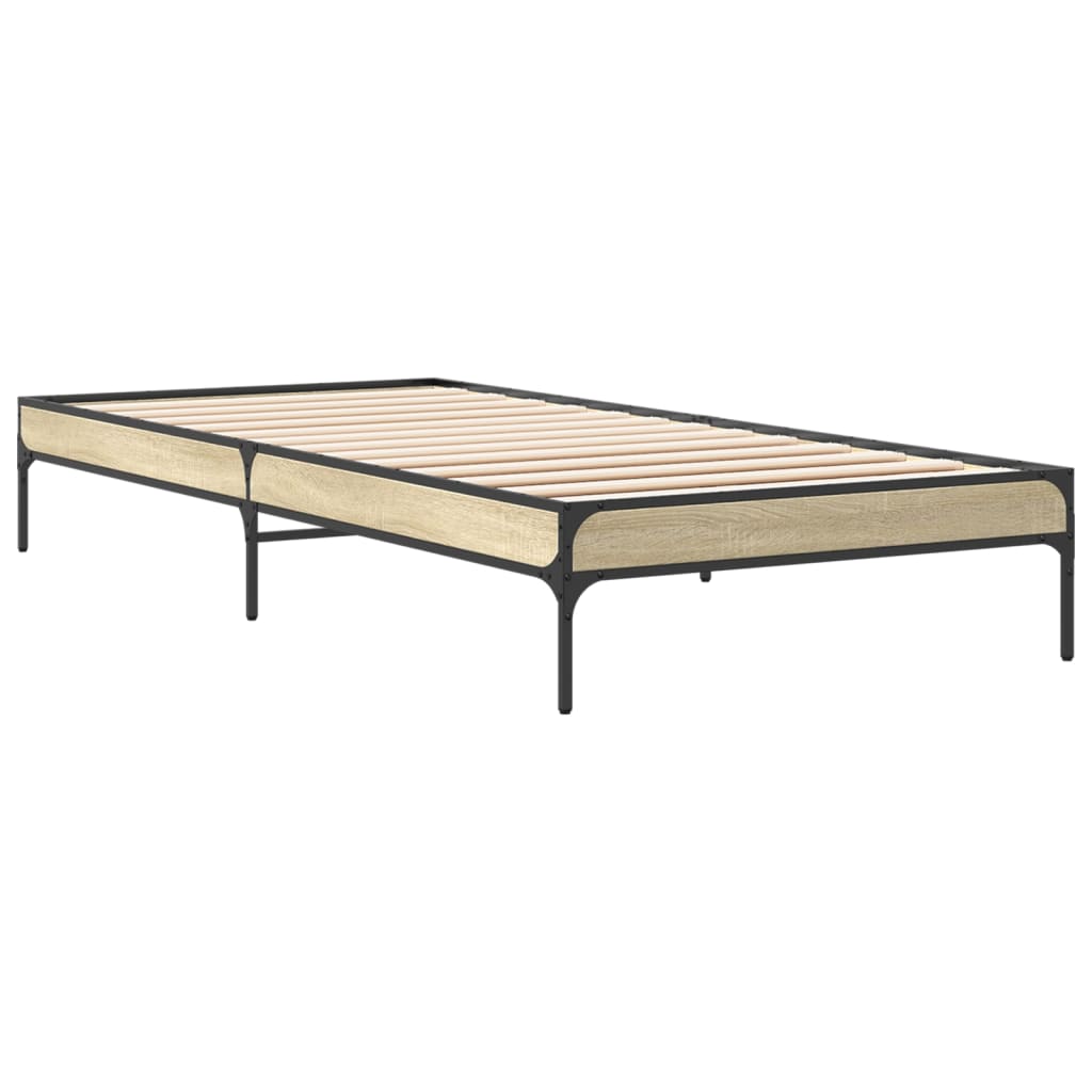 Sonoma Oak Bed Frame 90x200 cm - Sturdy & Stylish Design