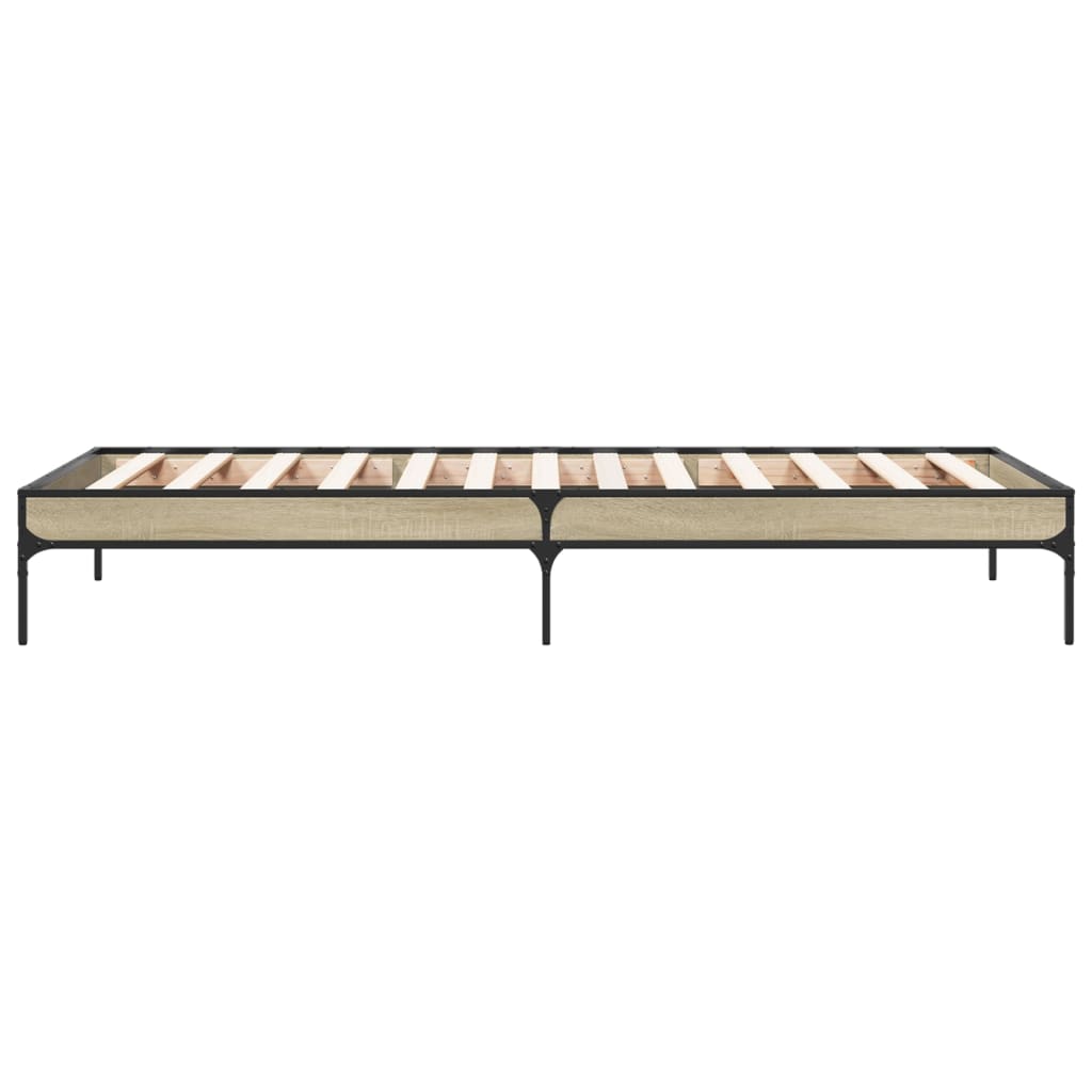 Sonoma Oak Bed Frame 90x200 cm - Sturdy & Stylish Design