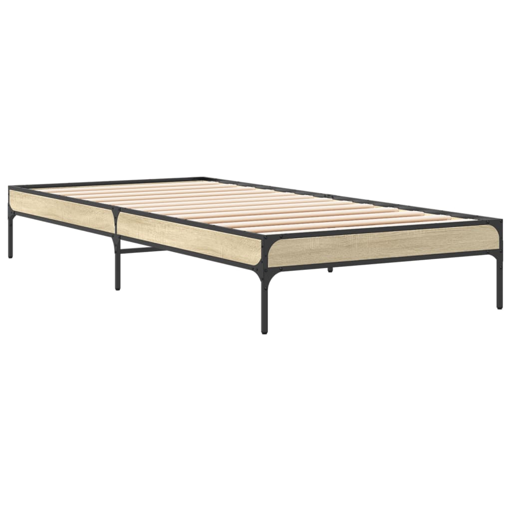 Sonoma Oak Bed Frame 90x200 cm - Sturdy & Stylish Design