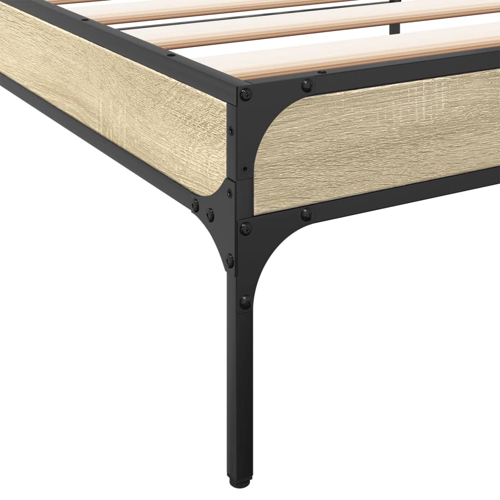 Sonoma Oak Bed Frame 90x200 cm - Sturdy & Stylish Design