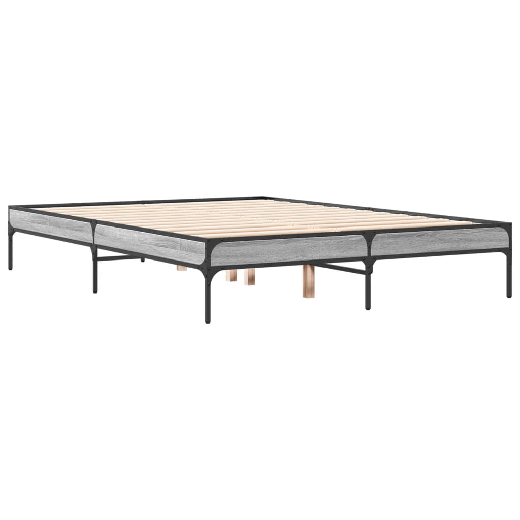 Grey Sonoma Bed Frame 140x190 cm - Stylish & Durable Design