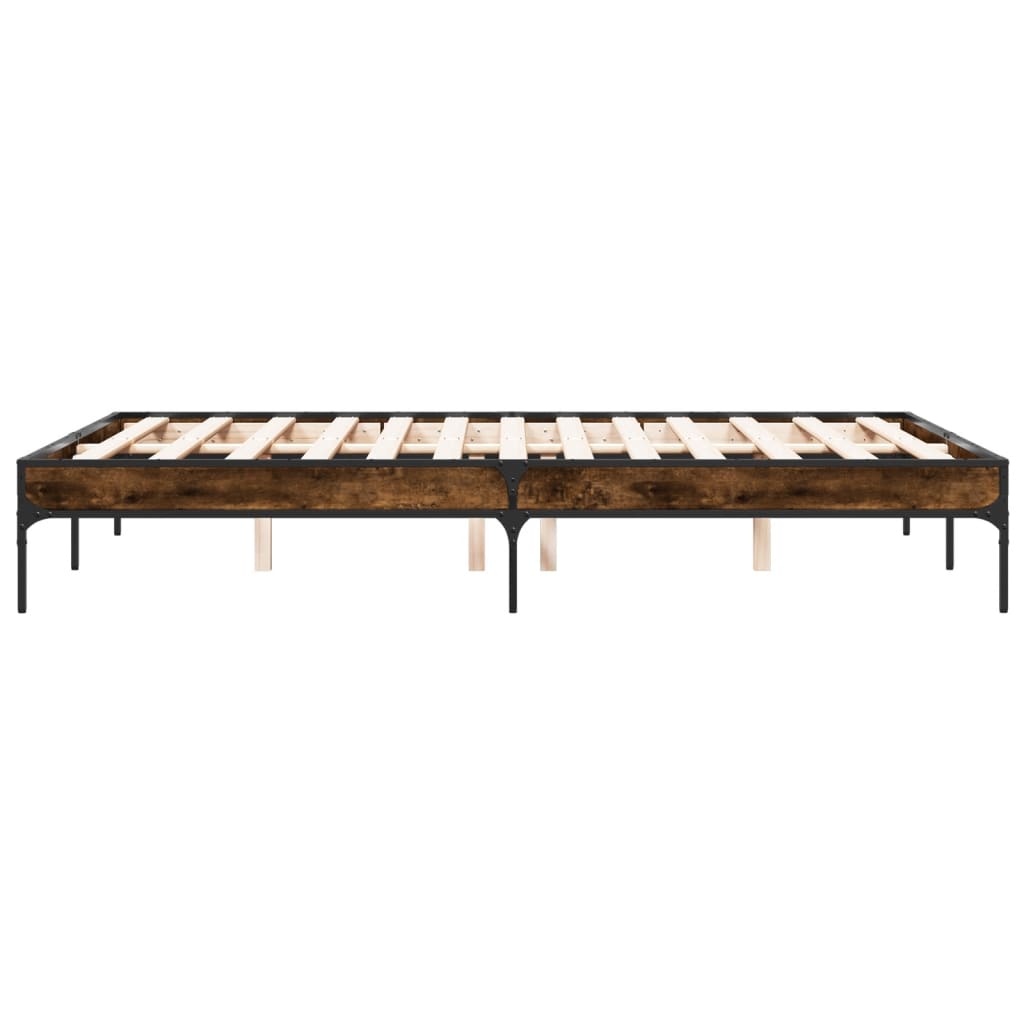 Smoked Oak Bed Frame 120x190 cm Small Double - No Mattress Included