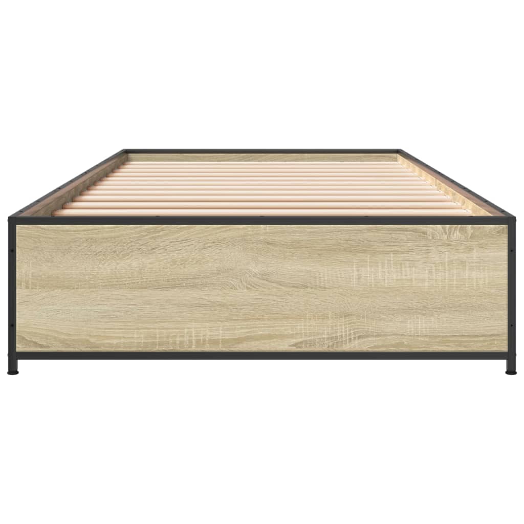 Sonoma Oak Bed Frame 100x200 cm - Stylish, Durable Wood Design