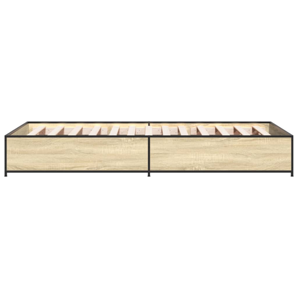 Sonoma Oak Bed Frame 100x200 cm - Stylish, Durable Wood Design