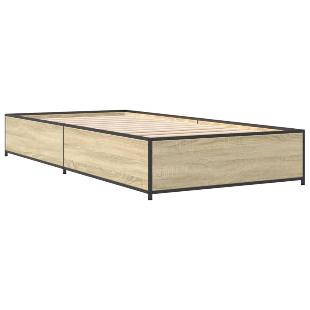Sonoma Oak Bed Frame 100x200 cm - Stylish, Durable Wood Design