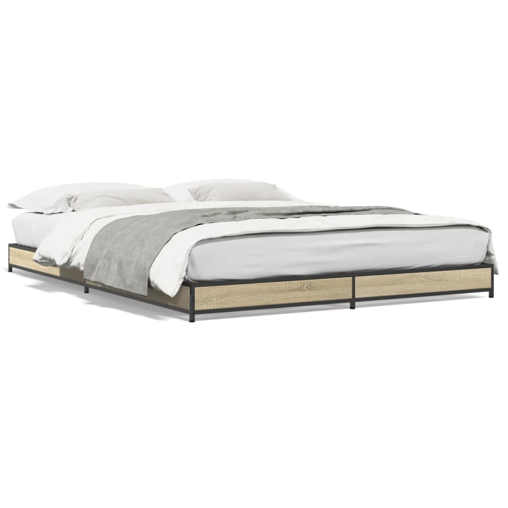 Sonoma Oak Bed Frame 120x200 cm - Sturdy, Stylish Wood Finish