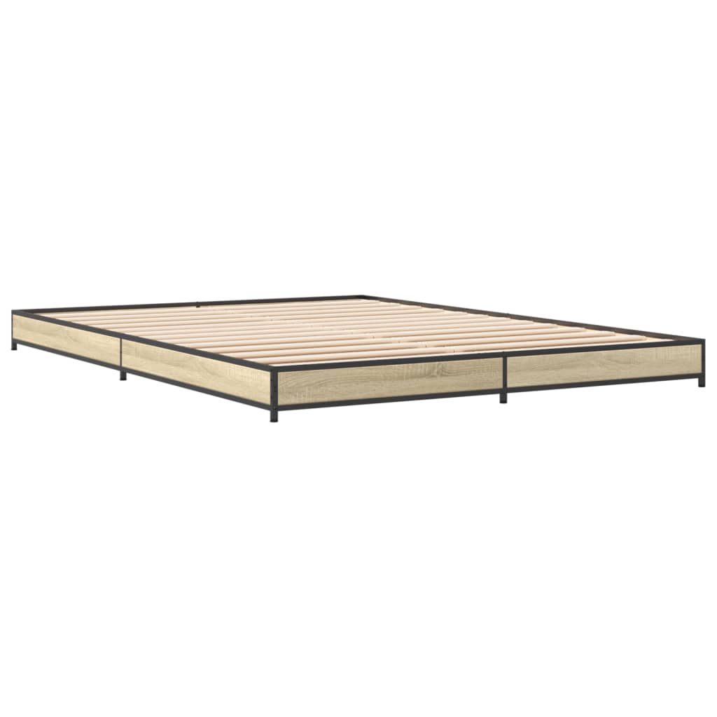 Bed Frame without Mattress Sonoma Oak 120x190 cm Small Double