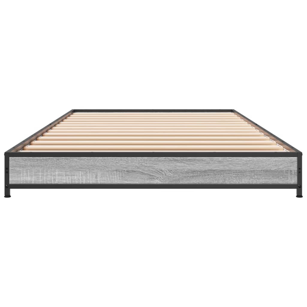 Grey Sonoma Single Bed Frame 90x190 cm - Sturdy and Stylish Design