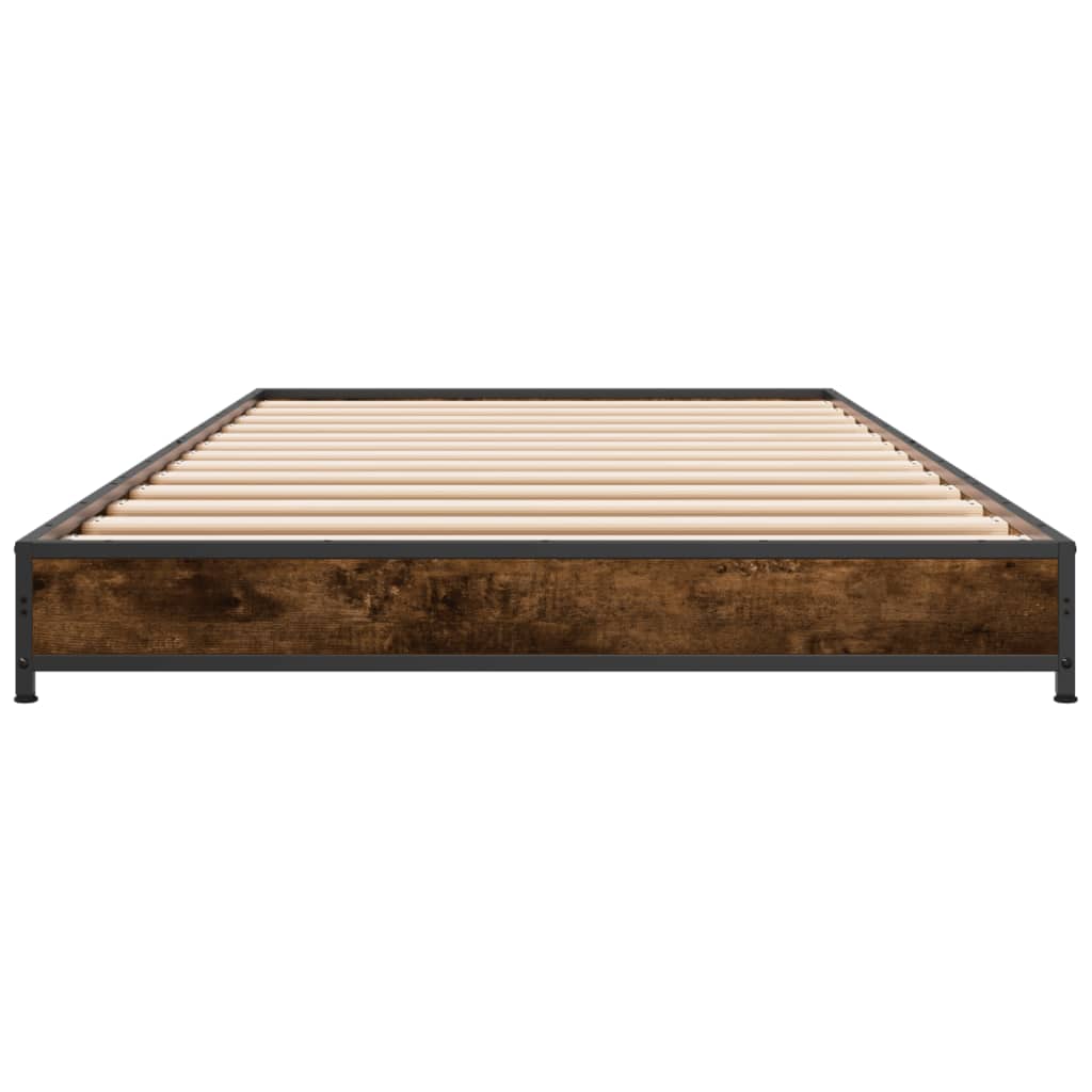Smoked Oak Small Single Bed Frame 75x190 cm - No Mattress