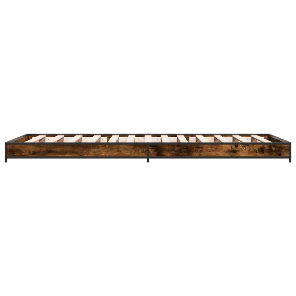 Smoked Oak Small Single Bed Frame 75x190 cm - No Mattress
