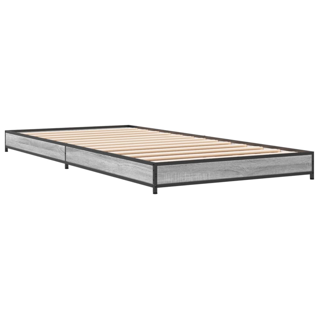 Grey Sonoma Bed Frame 75x190 cm - Small Single, No Mattress Included