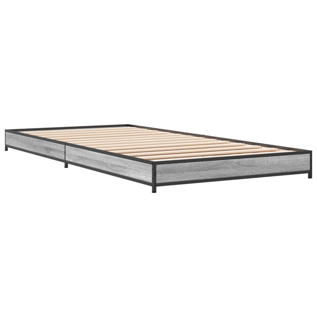 Grey Sonoma Bed Frame 75x190 cm - Small Single, No Mattress Included