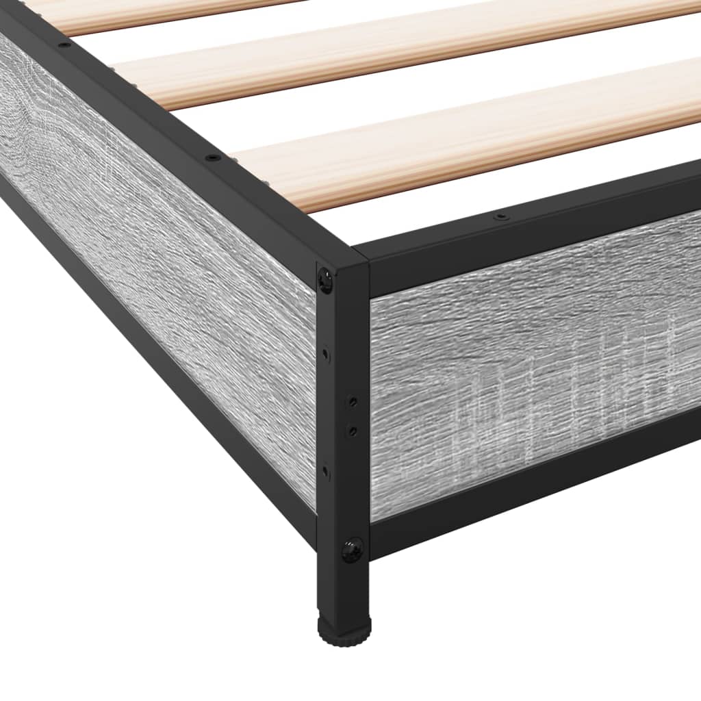 Grey Sonoma Bed Frame 75x190 cm - Small Single, No Mattress Included