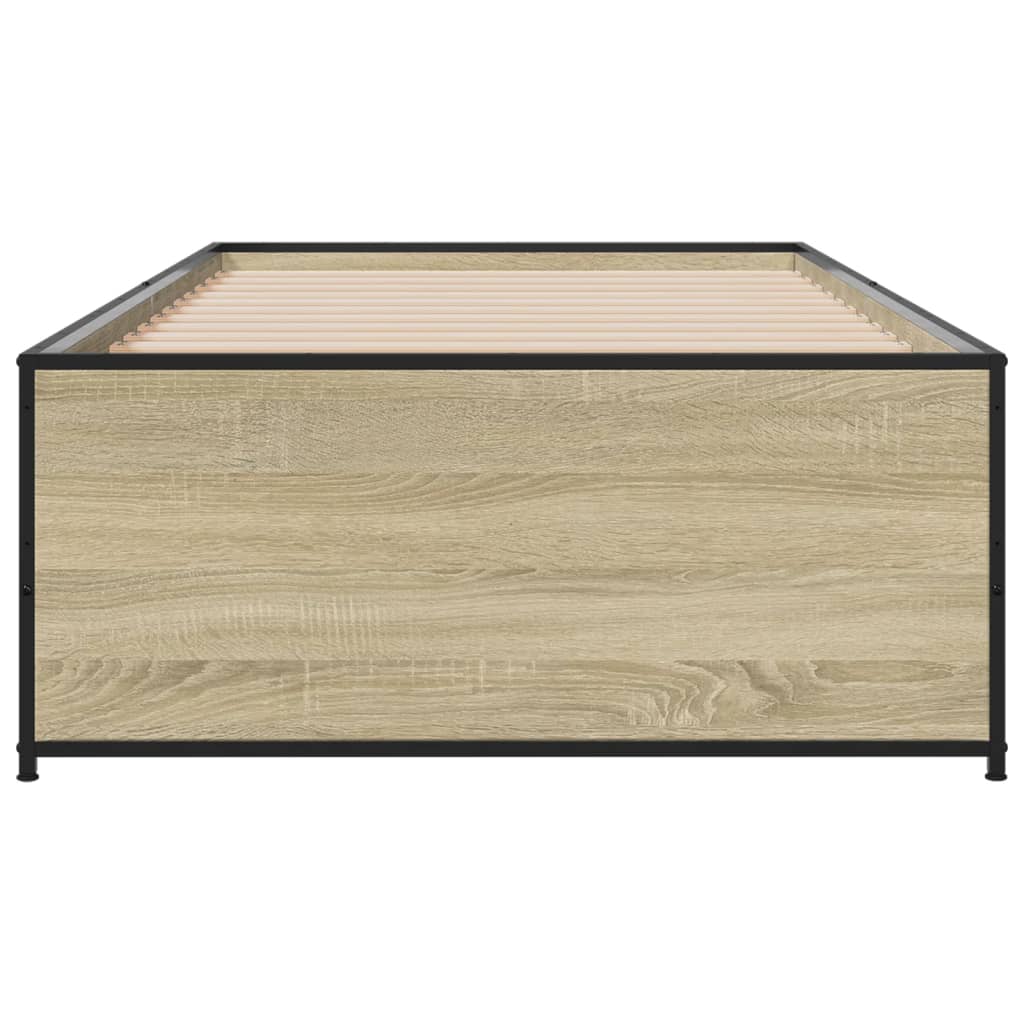 Bed Frame without Mattress Sonoma Oak 90x190 cm Single