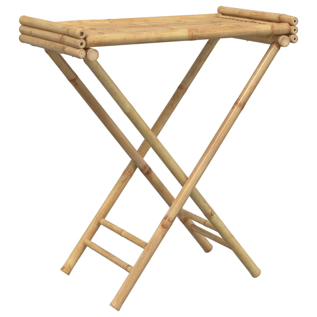 Bamboo Folding Tray Table 70.5x42.5x80 cm - Natural Finish