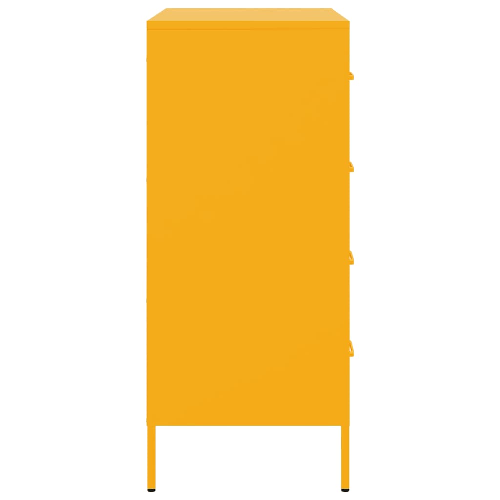 Mustard Yellow Steel Sideboard 68x39x89 cm - Stylish & Durable